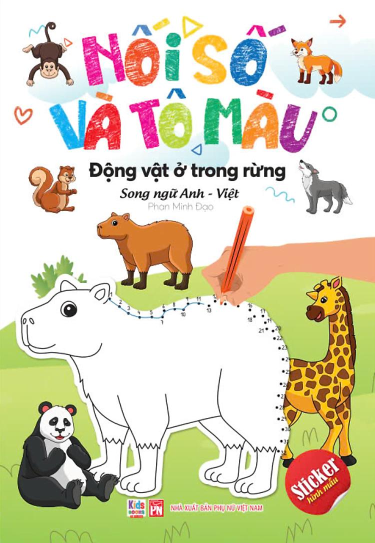 Sách - Bộ Sách Nối Số Và Tô Màu - Song Ngữ Anh-Việt (Bộ 4 Cuốn)