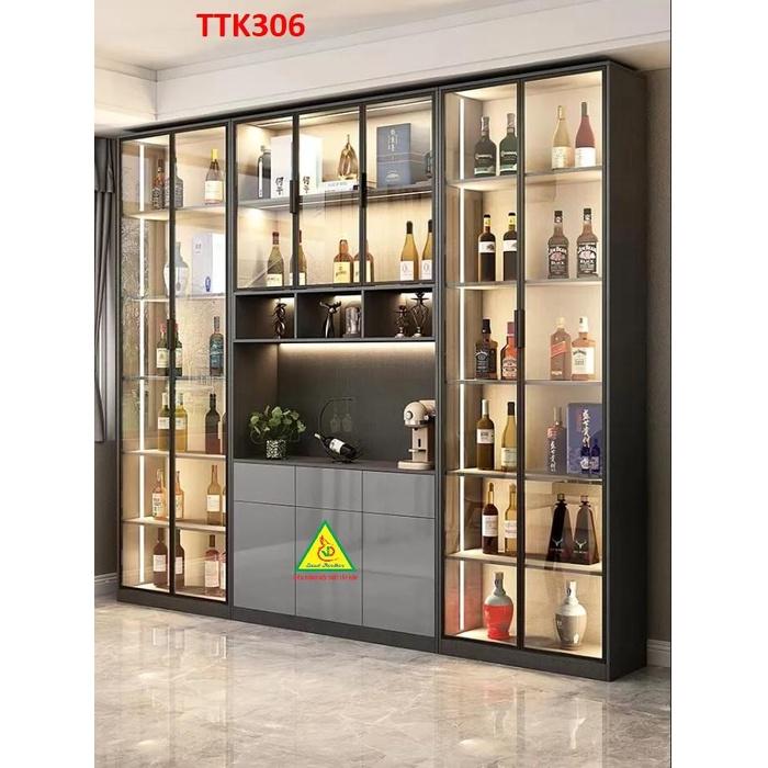 Tủ trang trí cánh kính TTK305 - Nội thất lắp ráp Viễn Đông ADV