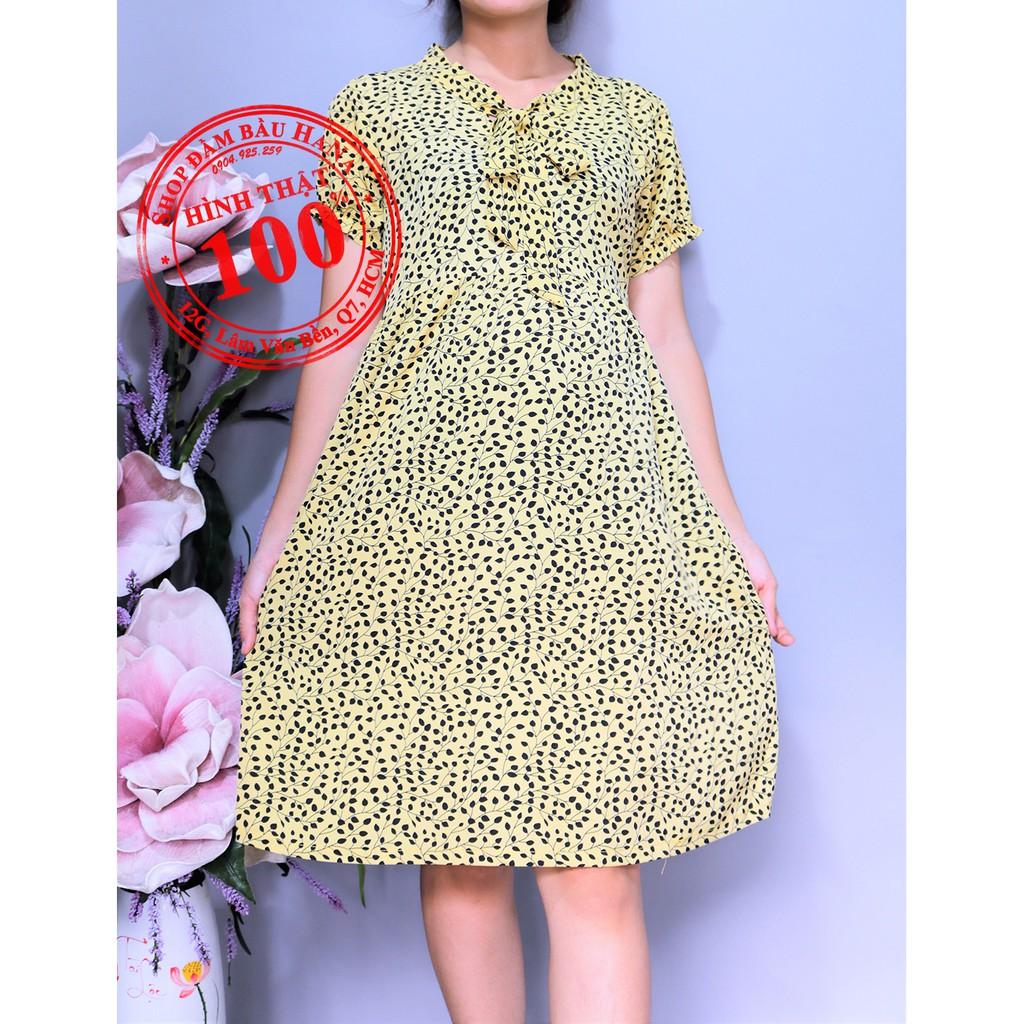 Đầm bầu trẻ xinh vải cao cấp