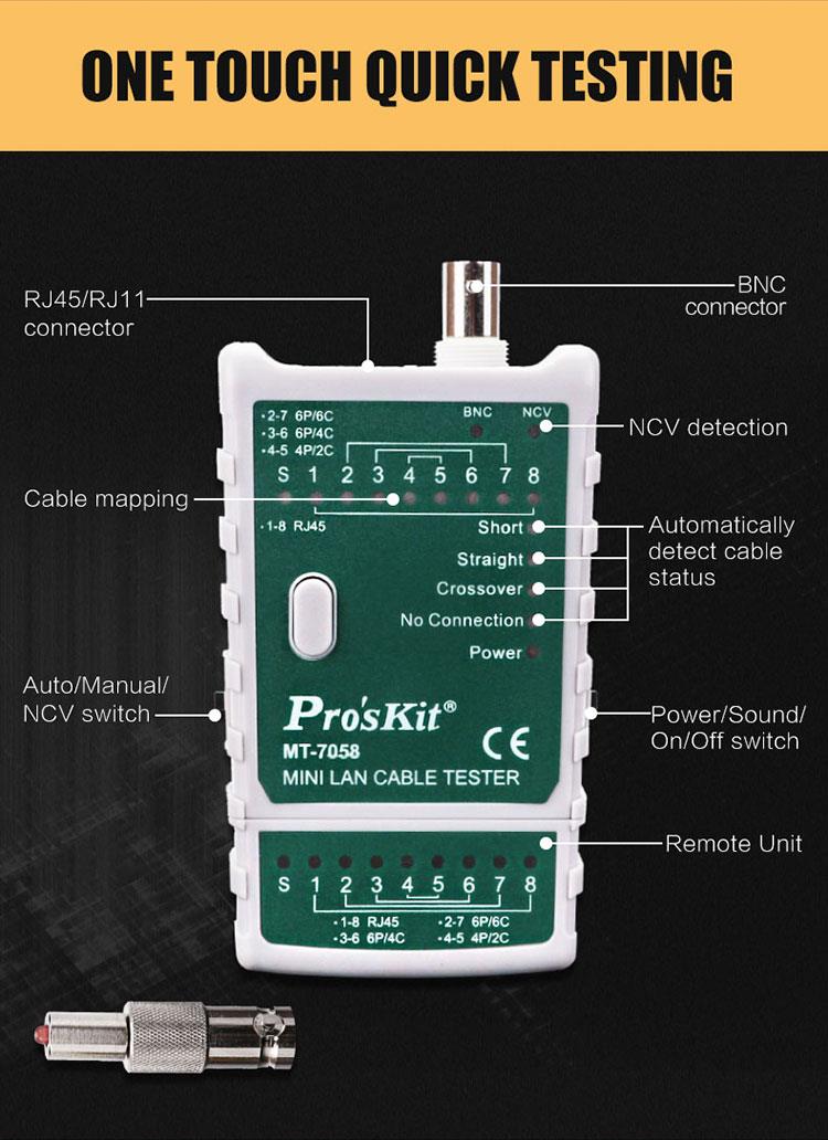 Thiết bị test cáp Pro'skit MT-7058