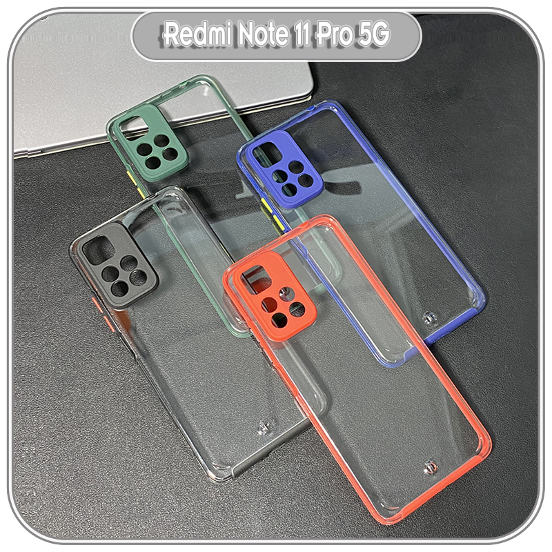 Ốp lưng cho Xiaomi Redmi Note 11 Pro 5G lưng nhám viền vuông, che camera bảo vệ