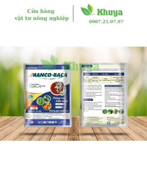Thuốc Trừ Bệnh MANCO BACA gói 1kg Mancozeb ẤN ĐỘ