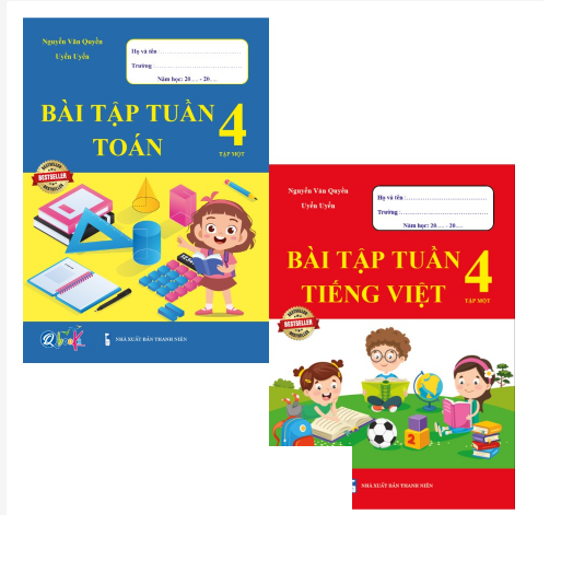 Sách - Combo Bài Tập Tuần Toán và Tiếng Việt 4 - Tập 1