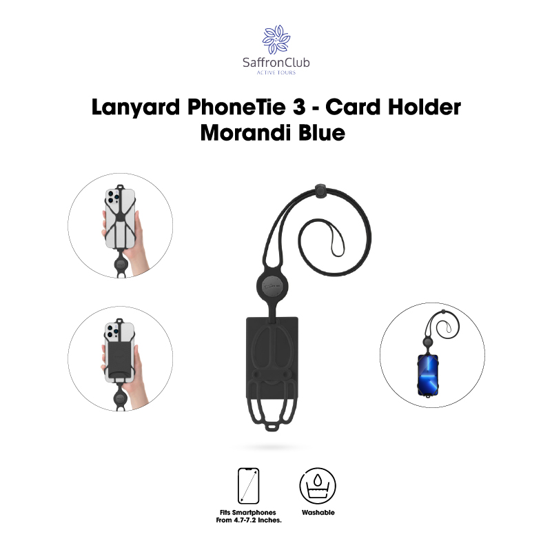 Lanyard PhoneTie 3-Card Holder hàng chính hãng Bone