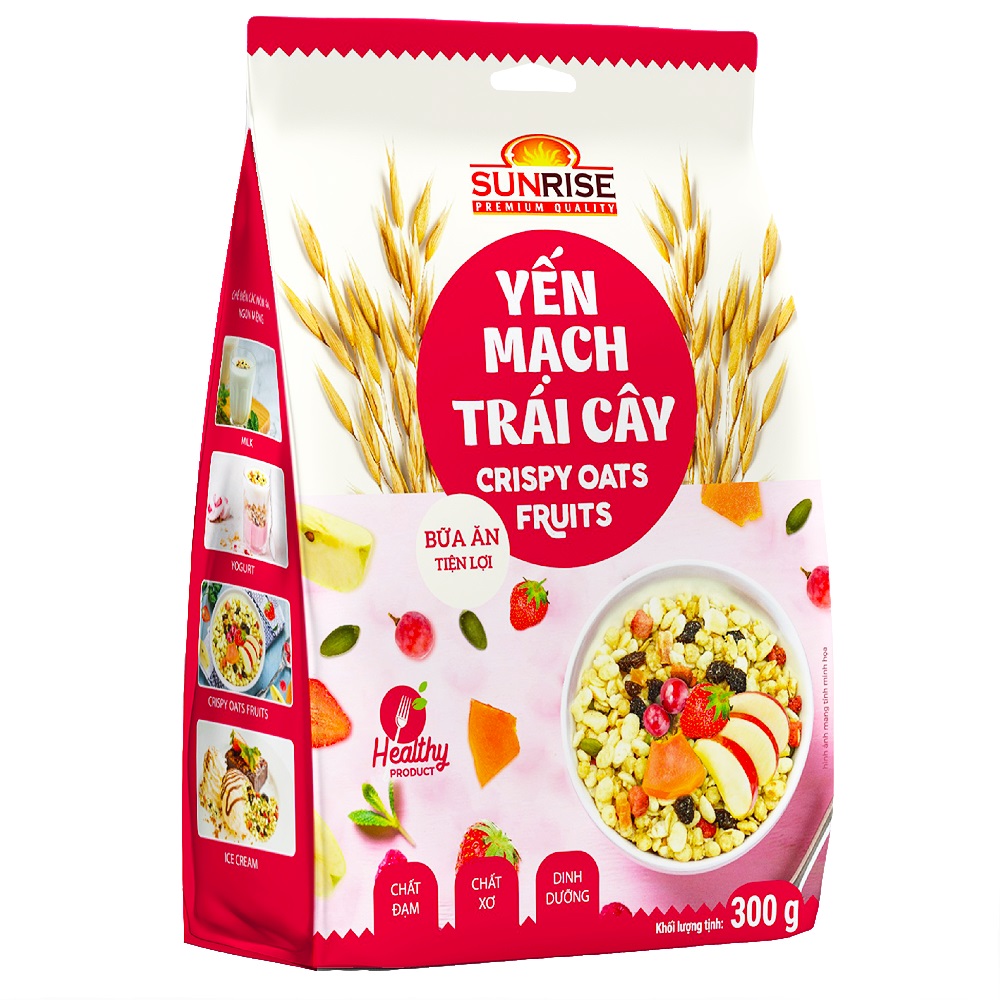 Yến mạch trái cây Sunrise ăn kiêng giảm cân gói 300g