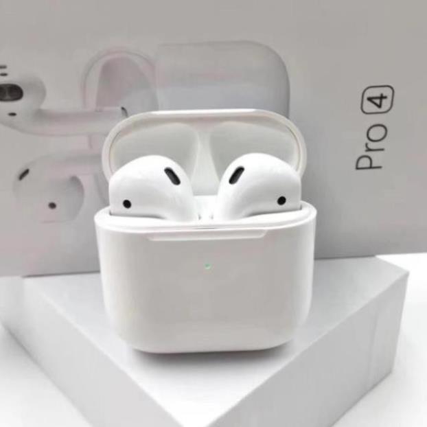 Tai nghe bluetooth Airpods Pro 4 True wireless 5.0 chuyên gaming, đổi tên, định vị dành cho iphone và android