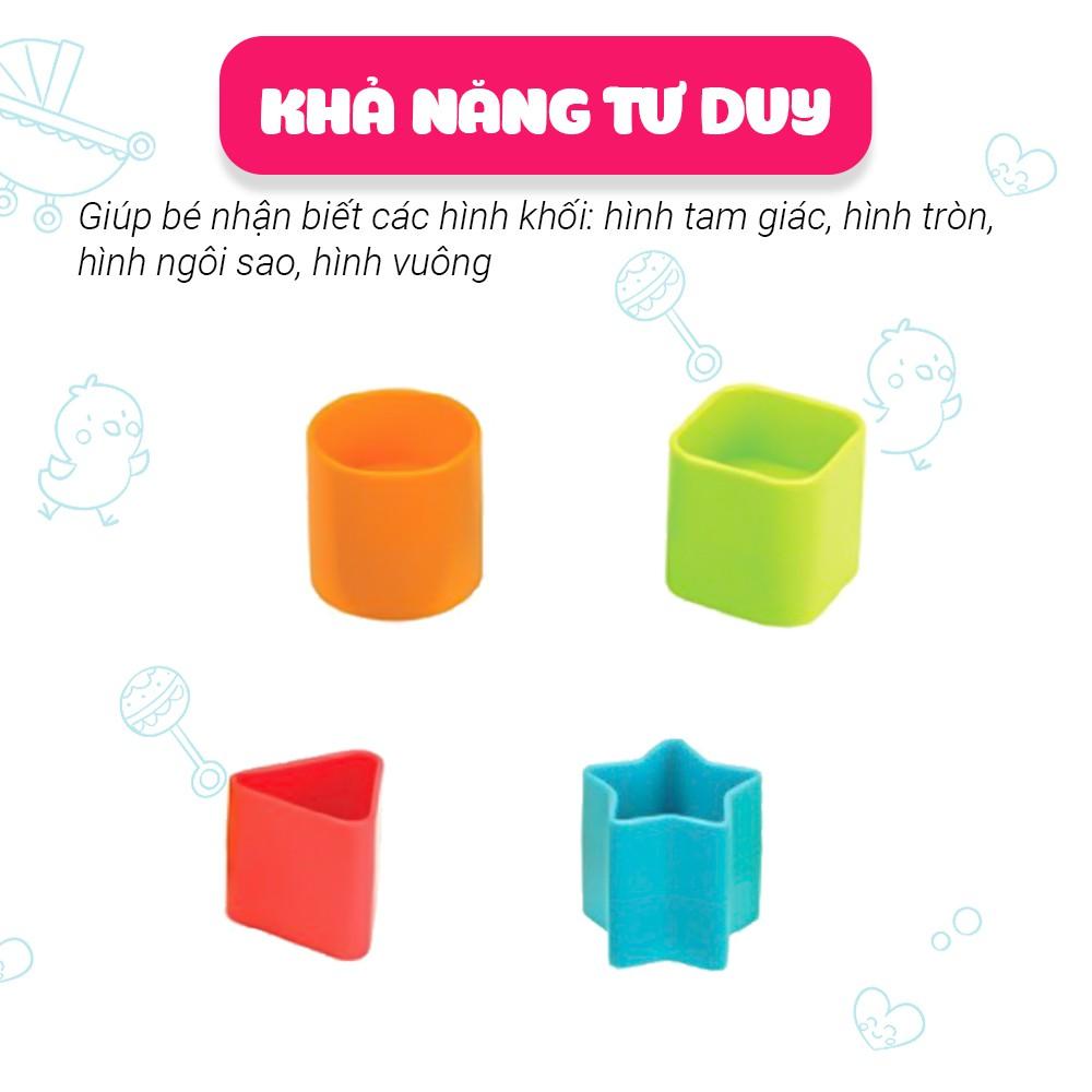 Đồ chơi phát triển tư duy - vận động tinh cho bé: Trống thả hình khối có đèn nhạc phát triển giác quan - WINFUN 0748 - BPA free