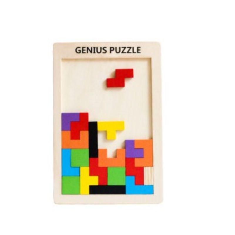 Đồ chơi xếp hình gỗ Tetris size lớn giúp bé thông minh và tư duy logic theo Montessori