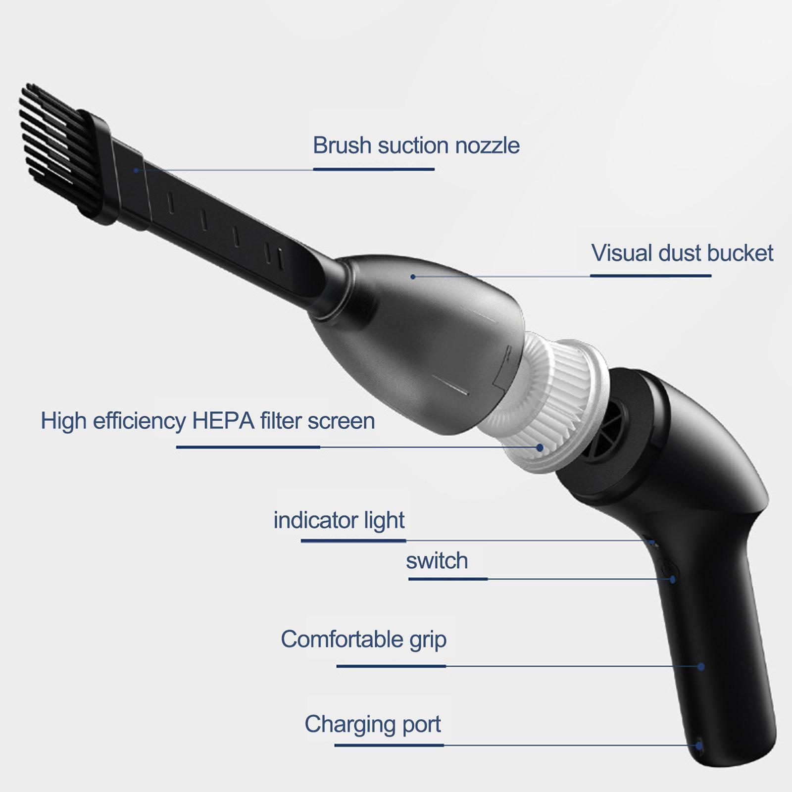 65W Car Vacuum Cleaner USB Powerful High Power Vacuum for Home Car Cleaning