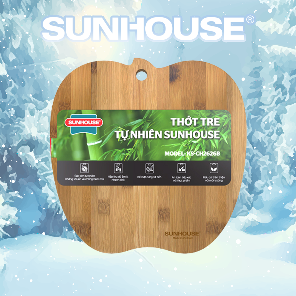 Thớt tre tự nhiên SUNHOUSE KS-CH2626B