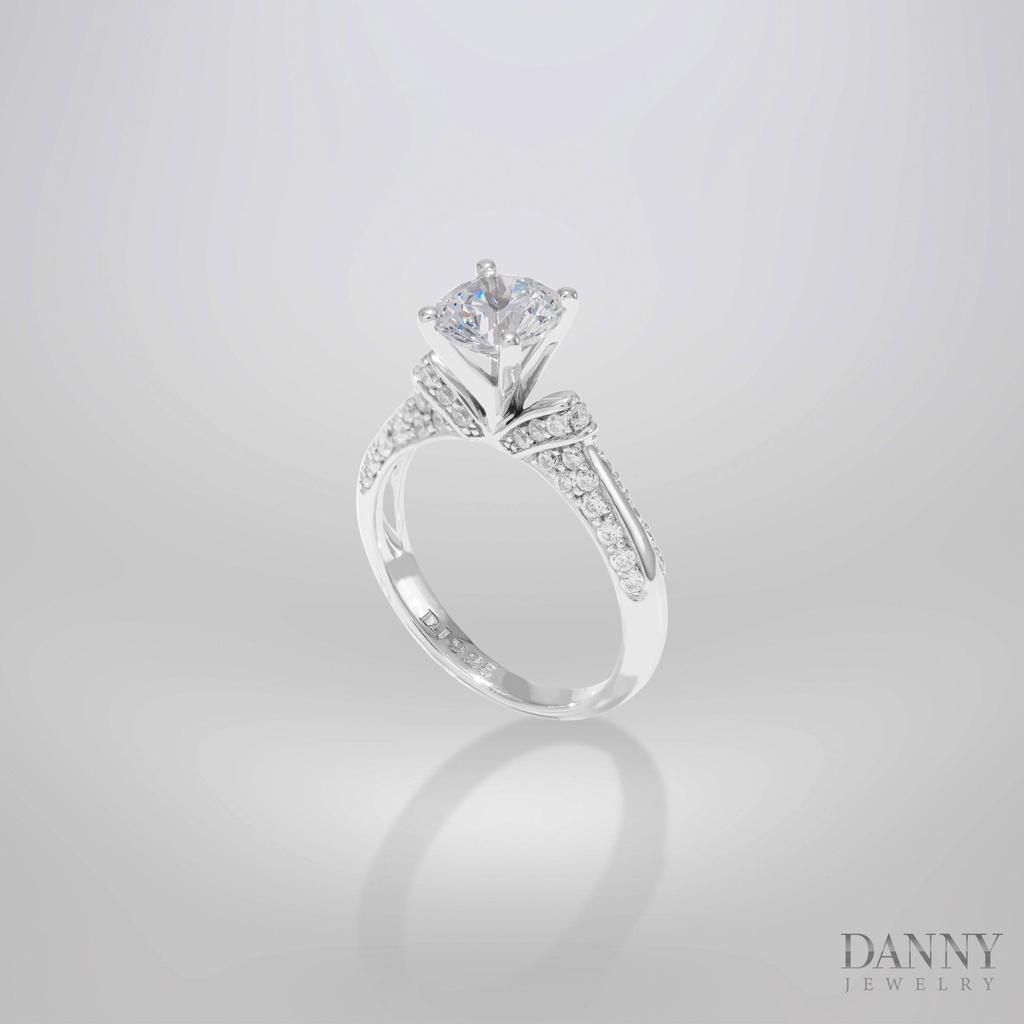 Nhẫn Nữ Danny Jewelry Bạc 925 Đá Chủ CZ Xi Rhodium SPLRA1032