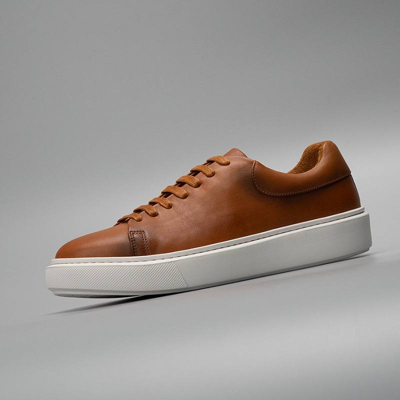 GIÀY SNEAKER DA BÊ MŨI TRÒN HIỆU GOW- GOW-SK009