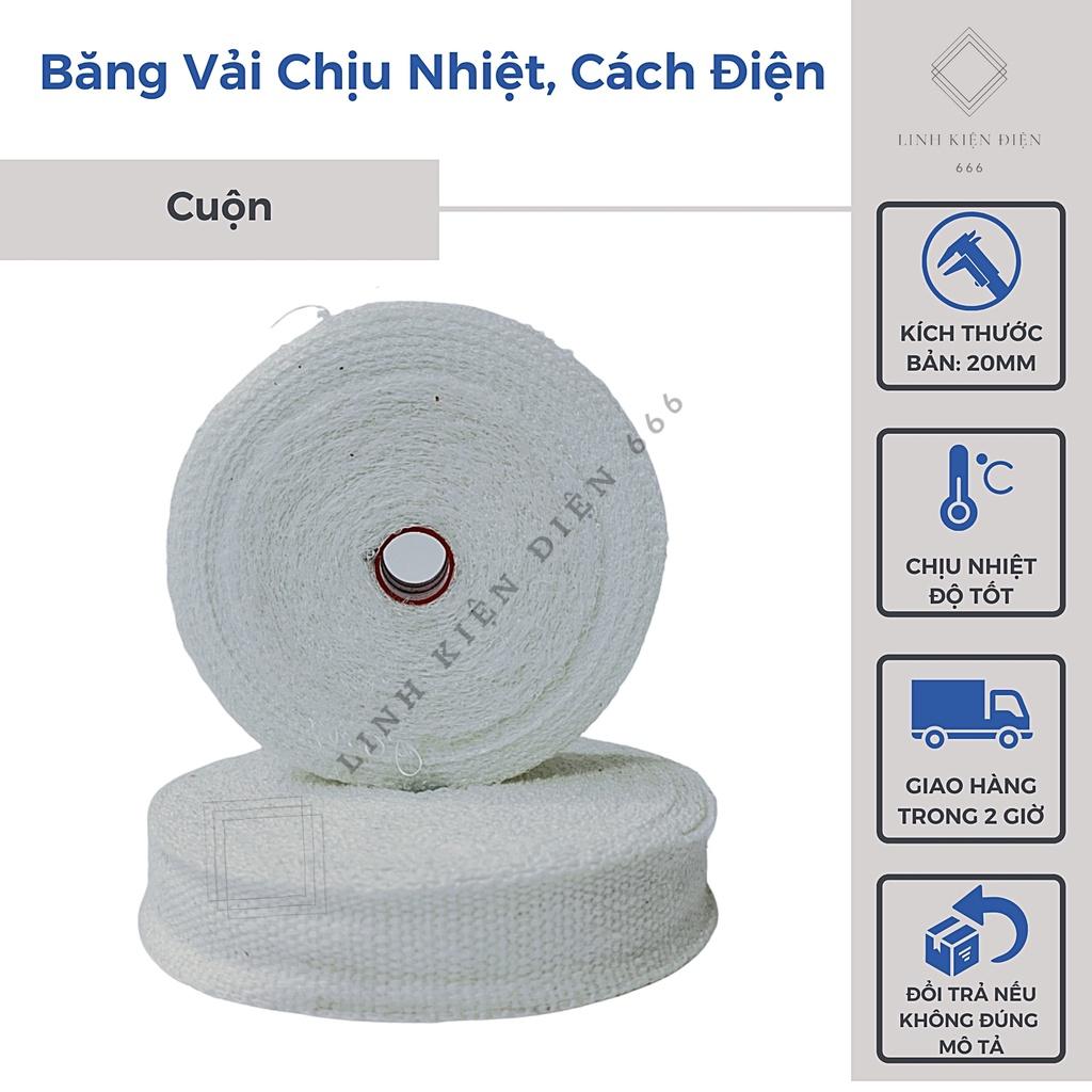 Băng Vải Chịu Nhiệt Thủy Tinh Amiang Cách Điện Quấn Biến Áp Quấn Motor