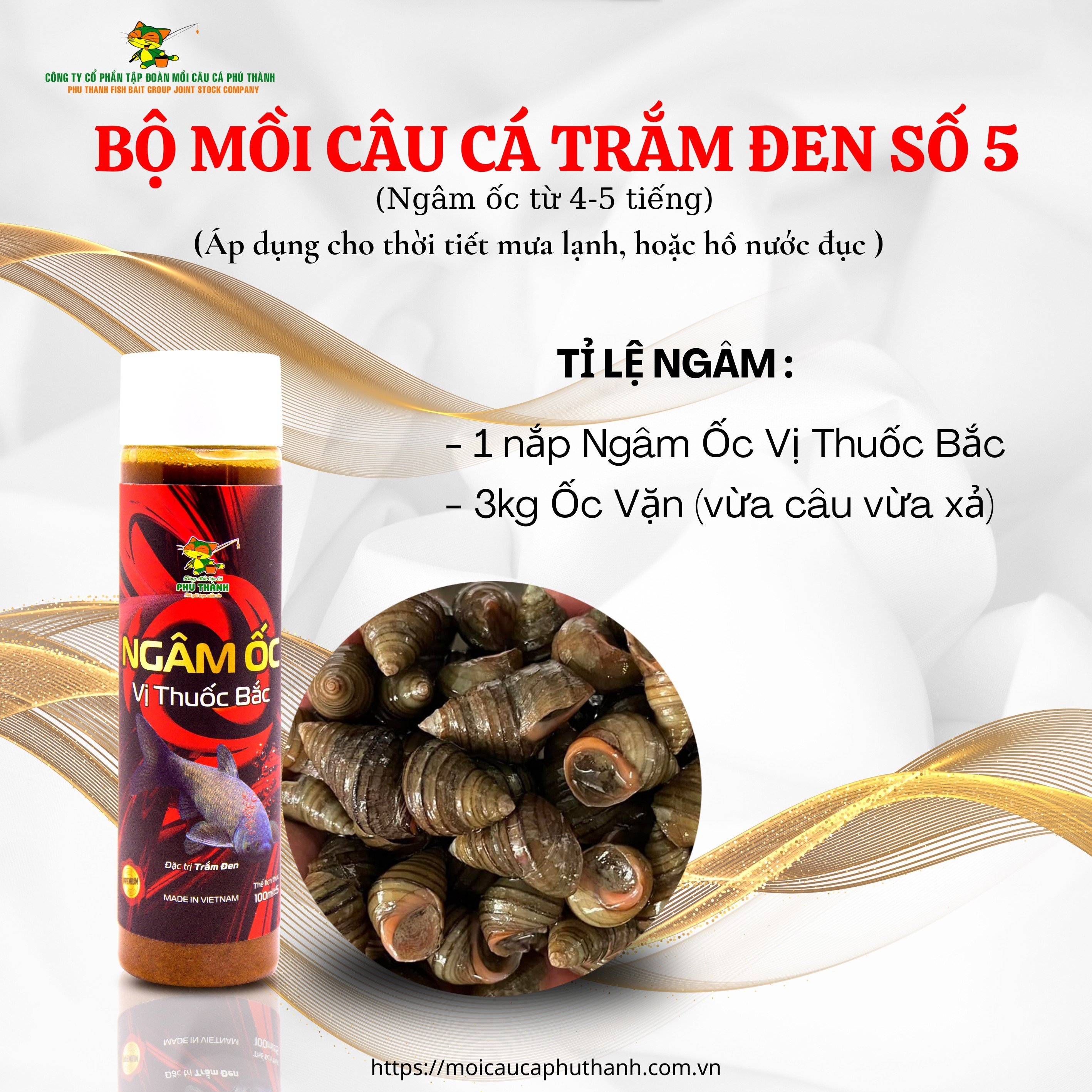 Bộ mồi Trắm Đen số 5