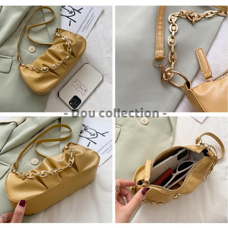 Túi Xách Niche Rento Mini Da Mềm Xếp Li Đeo Vai Hot Trend Phong Cách Châu Âu - Mã XT036