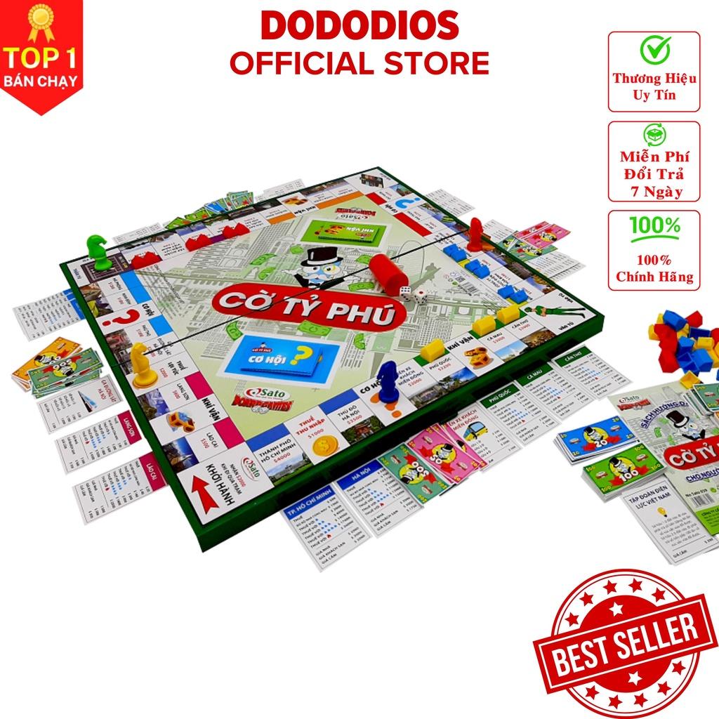 Cờ tỉ phú monopoly vui nhộn cao cấp, an toàn có chọn cỡ 31x31cm, 42x42cm chính hãng dododios