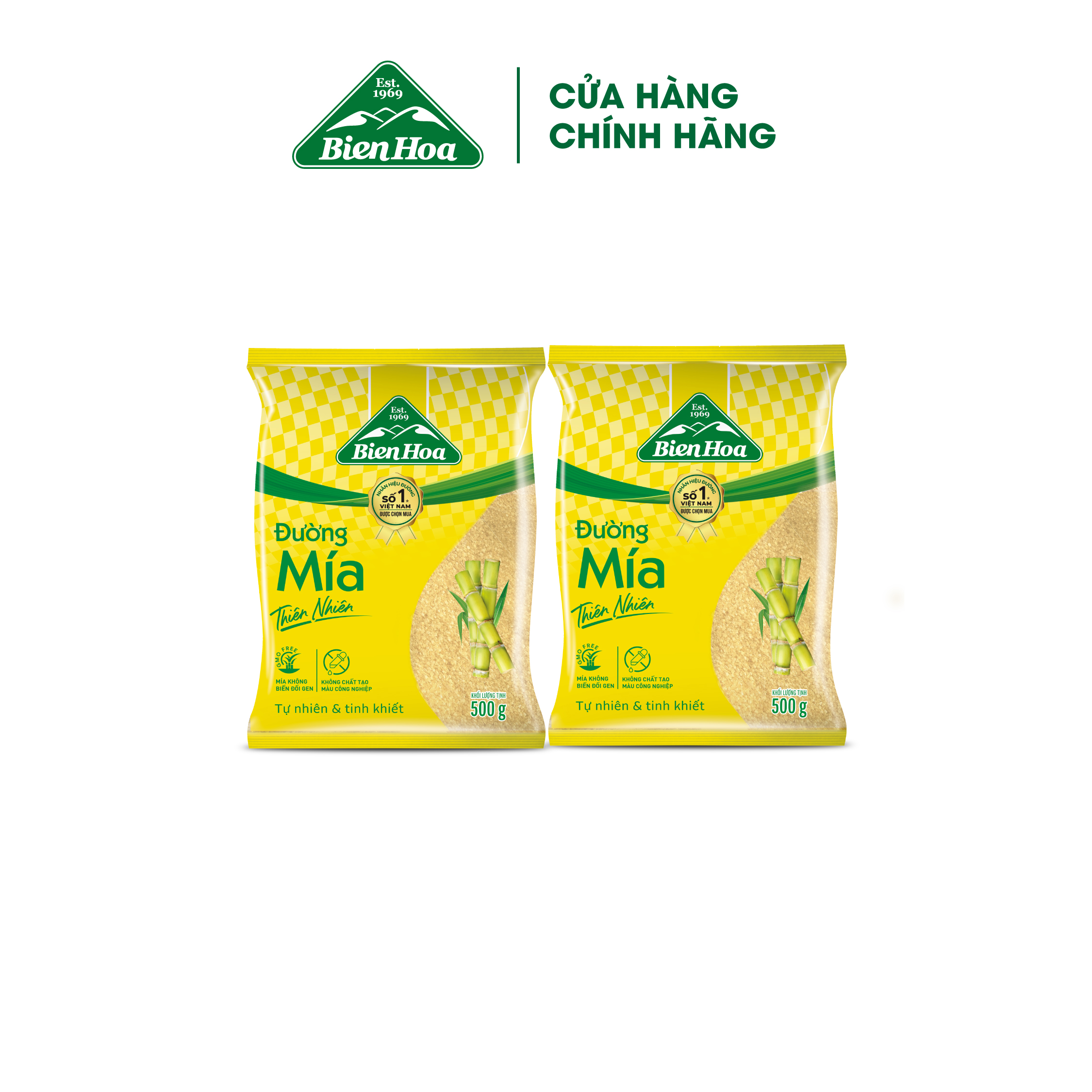 Combo 2 túi Đường Mía Thiên Nhiên Biên Hòa 500G/túi