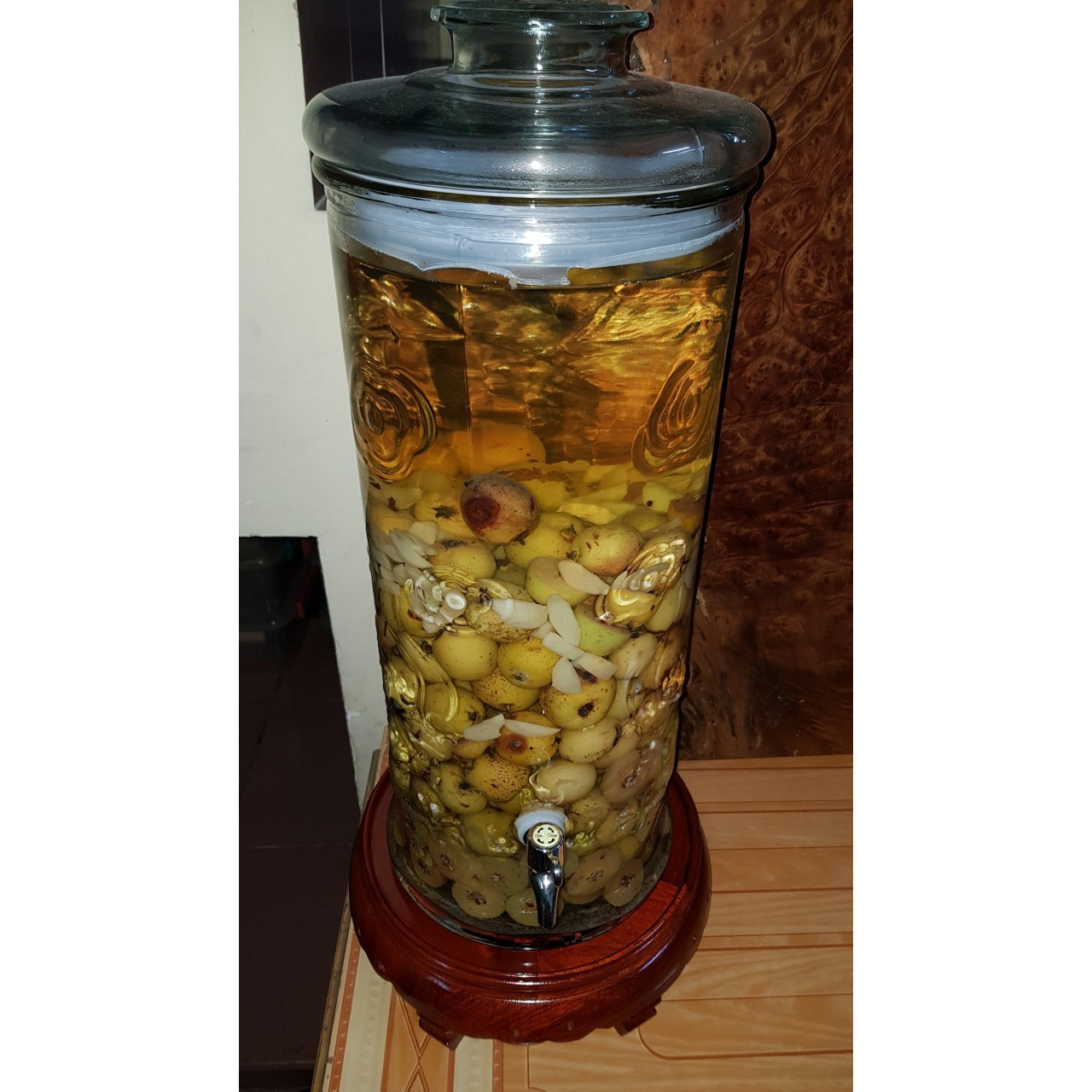 Chân đế kê bình đường kính 22 cm gỗ hương