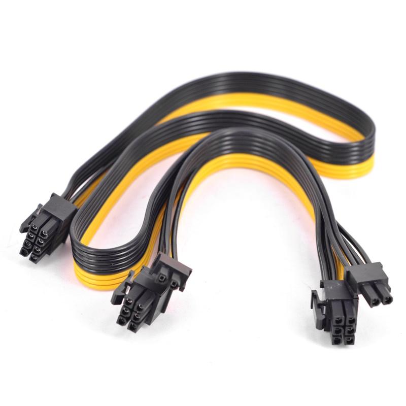 Dây Cáp Nguồn PCI-e 8Pin Sang 2 Cổng 6 + 2 Pin 6 + 2 Pin male Đến 8 Pin male Cho Silverstone PSU