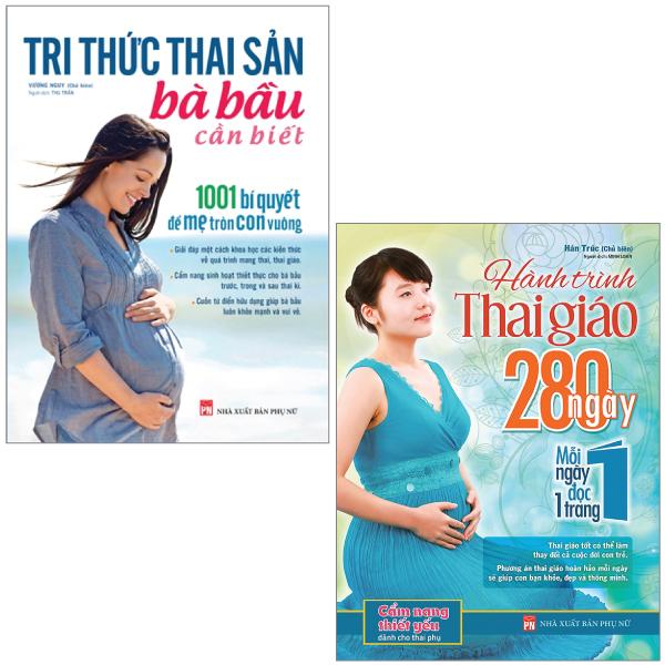 Combo Sách Dành Cho Mẹ Bầu: Tri Thức Thai Sản Bà Bầu Cần Biết + Hành Trình Thai Giáo 280 Ngày (Bộ 2 Cuốn)