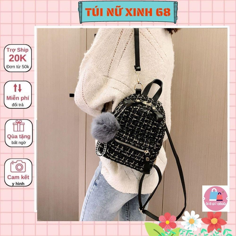 Balo mini thời trang chất liệu da dạ Tuinuxinh68 97