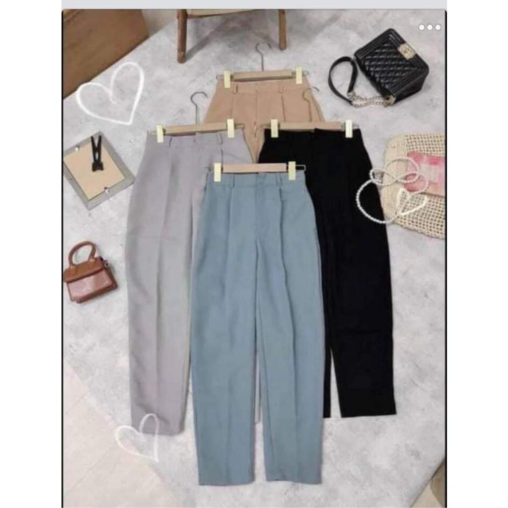 Quần baggy cạp cao siêu xinh thời trang Banamo Fashion 831