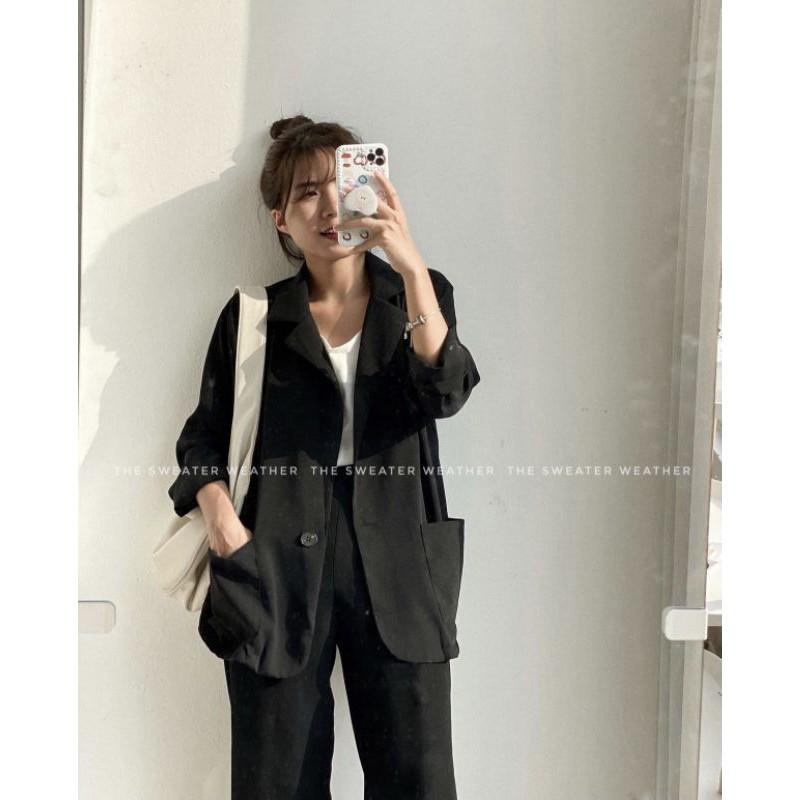 Áo vest blazer chất voan đũi mỏng cực mát