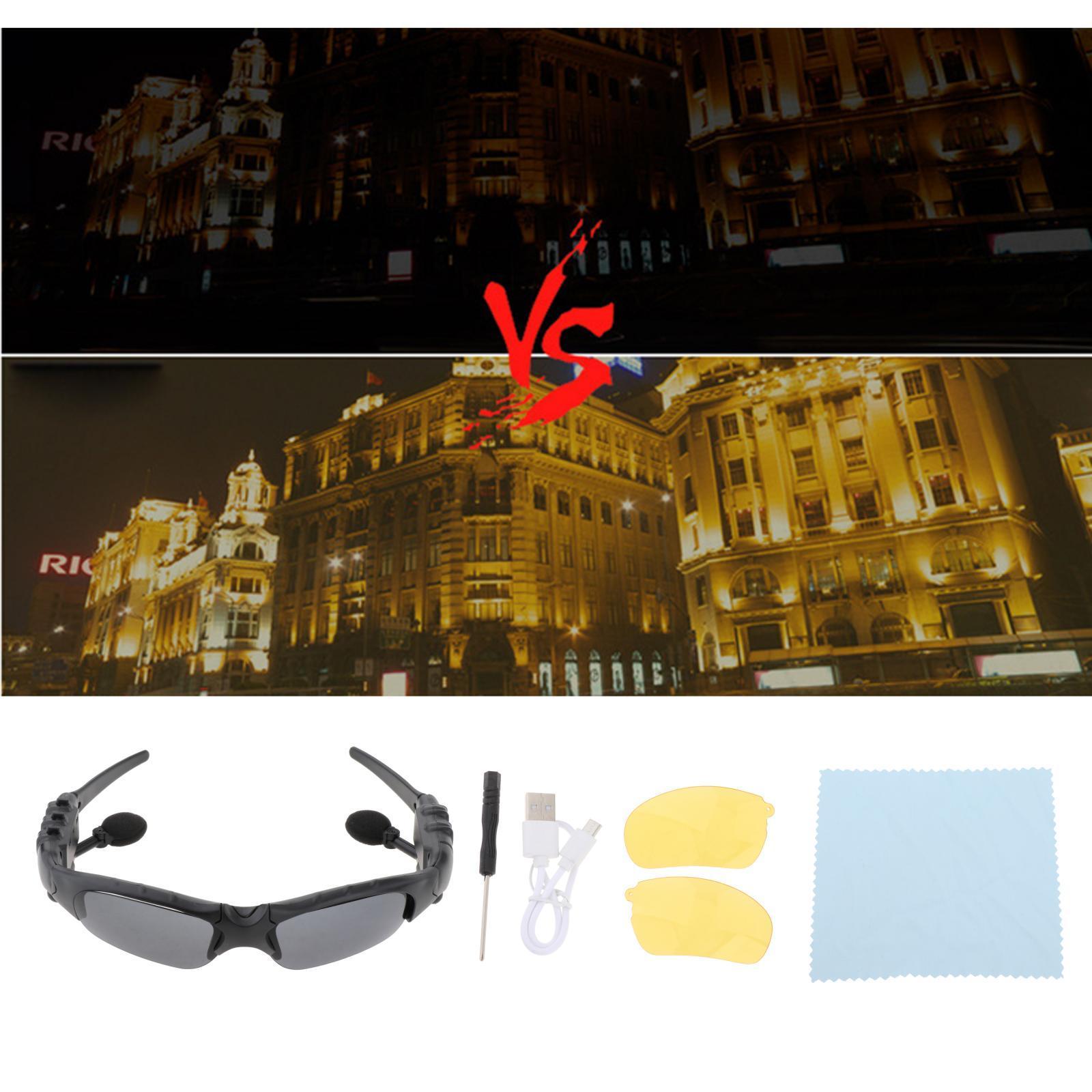 Music Bluetooth Sunglasses Earbuds Headset for Sports Running Car Driving