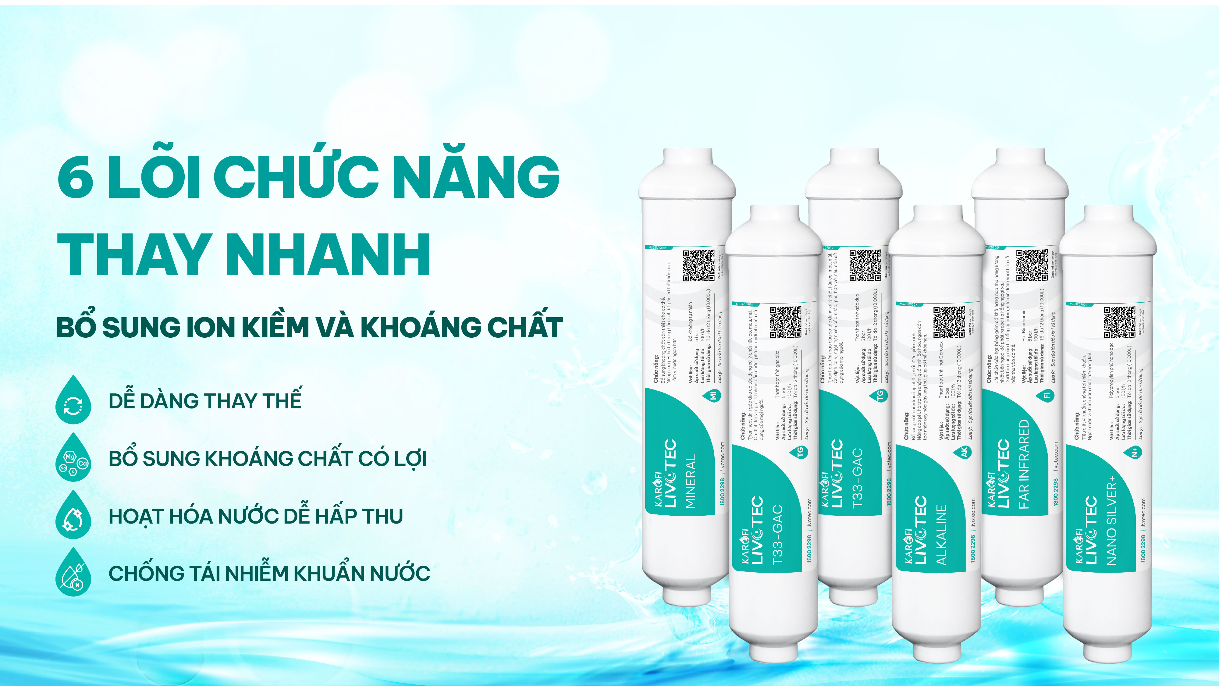 Máy lọc nước nóng lạnh Karofi Livotec 629 - Hàng chính hãng