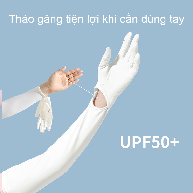 Găng tay chống nắng lụa băng dài Anasi FG-808 - Chống tia UV UPF50+ | Thiết kế mới 2023