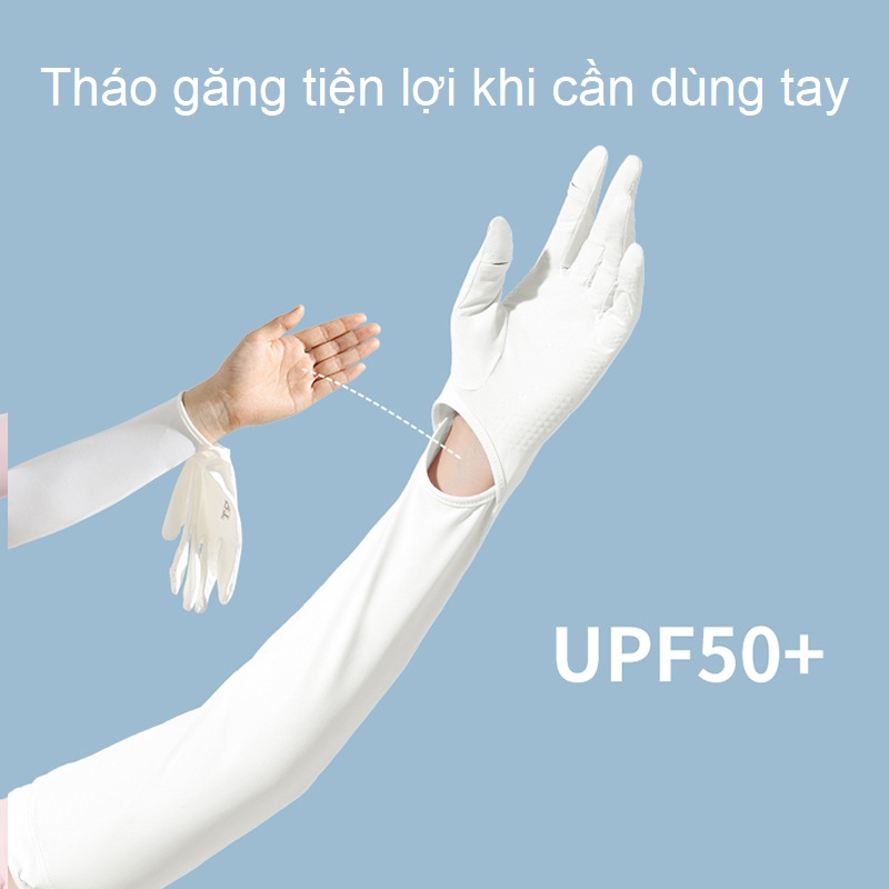 Găng tay chống nắng lụa băng dài Anasi FG-808 - Chống tia UV UPF50+ | Thiết kế mới 2023