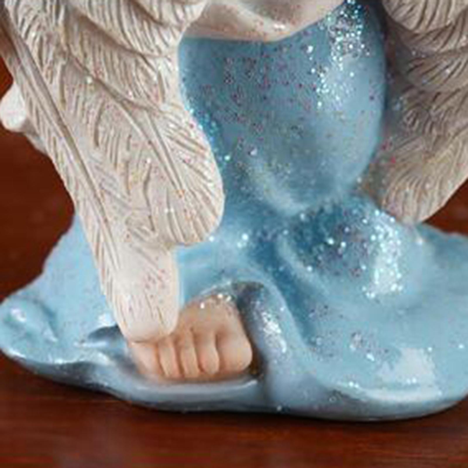 Baby Angel Statue Feather Statue Figurine Indoor Outdoor Home Garden Angel Sculpture Statuette Angel Collection Memorial Statue