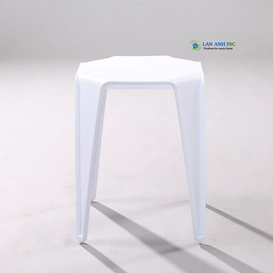 Ghế Đôn Nhựa PP Cao 45cm Đúc Nguyên Khối Xếp Chồng giá rẻ LAD3006