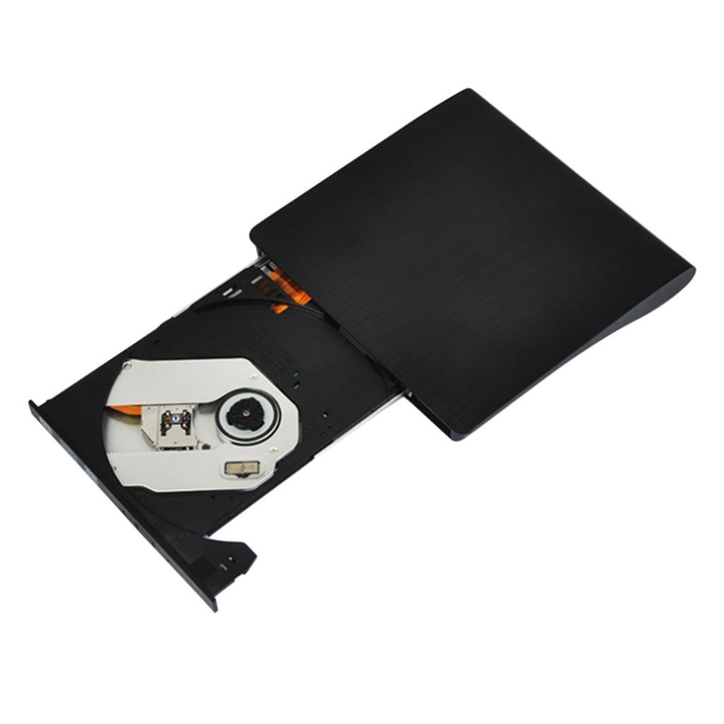 Slim USB3.0 External Mobile DVD CD ROM Drive Reader Player Black