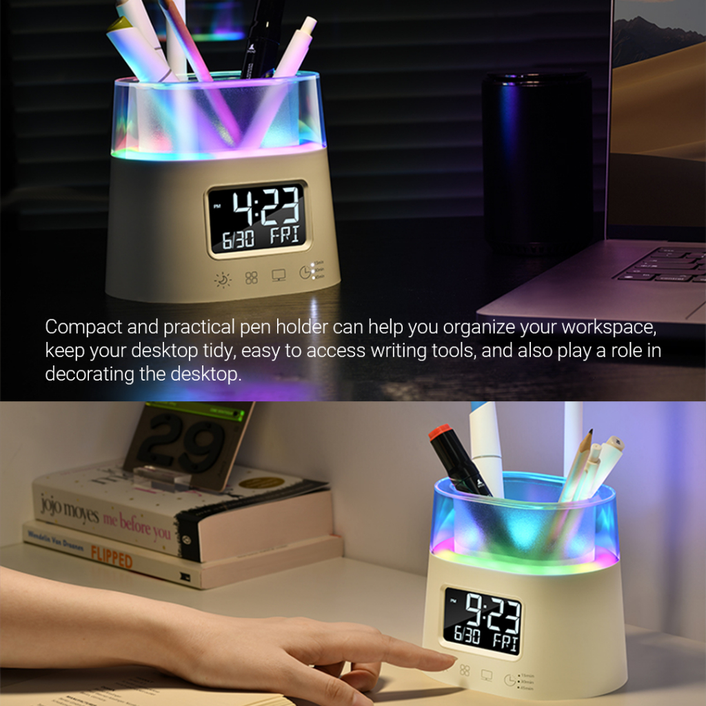 Đèn led Để Bàn xiaomi youpin 3Lilife 3 Cấp Độ Có Thể Điều Chỉnh Thời Gian Nhắc Nhở Và Tắt Kèm Hộp Đựng Bút Giá Đỡ