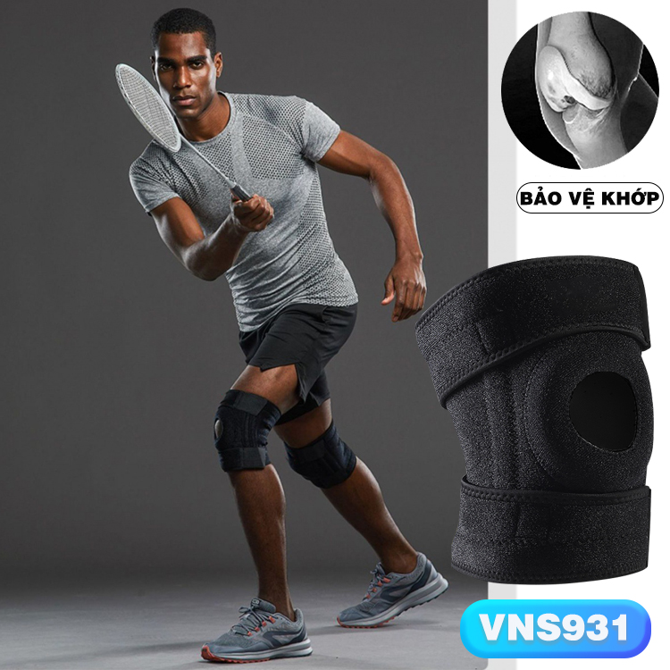 Đai Bảo vệ Khớp Gối - Dây Chằng Gối - Sụn Chêm VNSPORT | VNS931 (NEW). Đai Bảo Vệ Đầu Gối Cao Cấp - hàng Chính Hãng (1 Chiếc