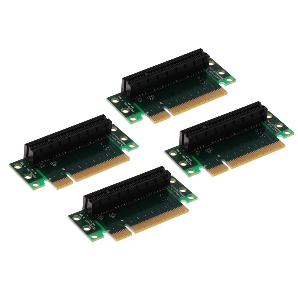 4Pcs PCIe 8X 90Degree Adapter Riser Card For 1U/2U Chassis