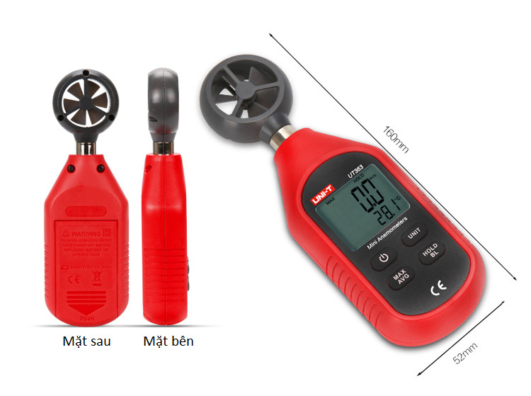 Máy đo tốc độ gió điện tử cầm tay UT363