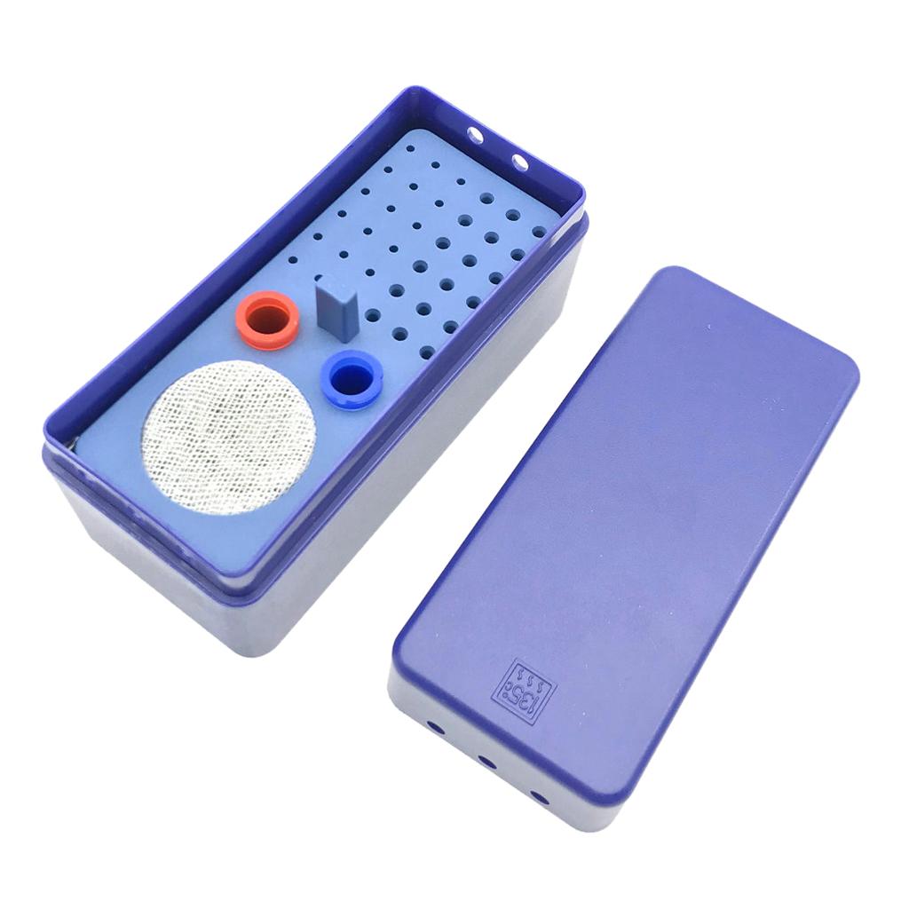 1Pc Blue  Endo Box Gutta Percha Points Burs Files Disinfection Case