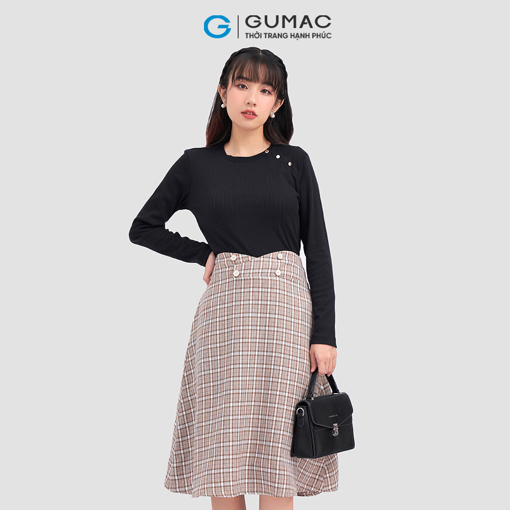 Váy A xòe lưng kiểu VC12043 thời trang GUMAC
