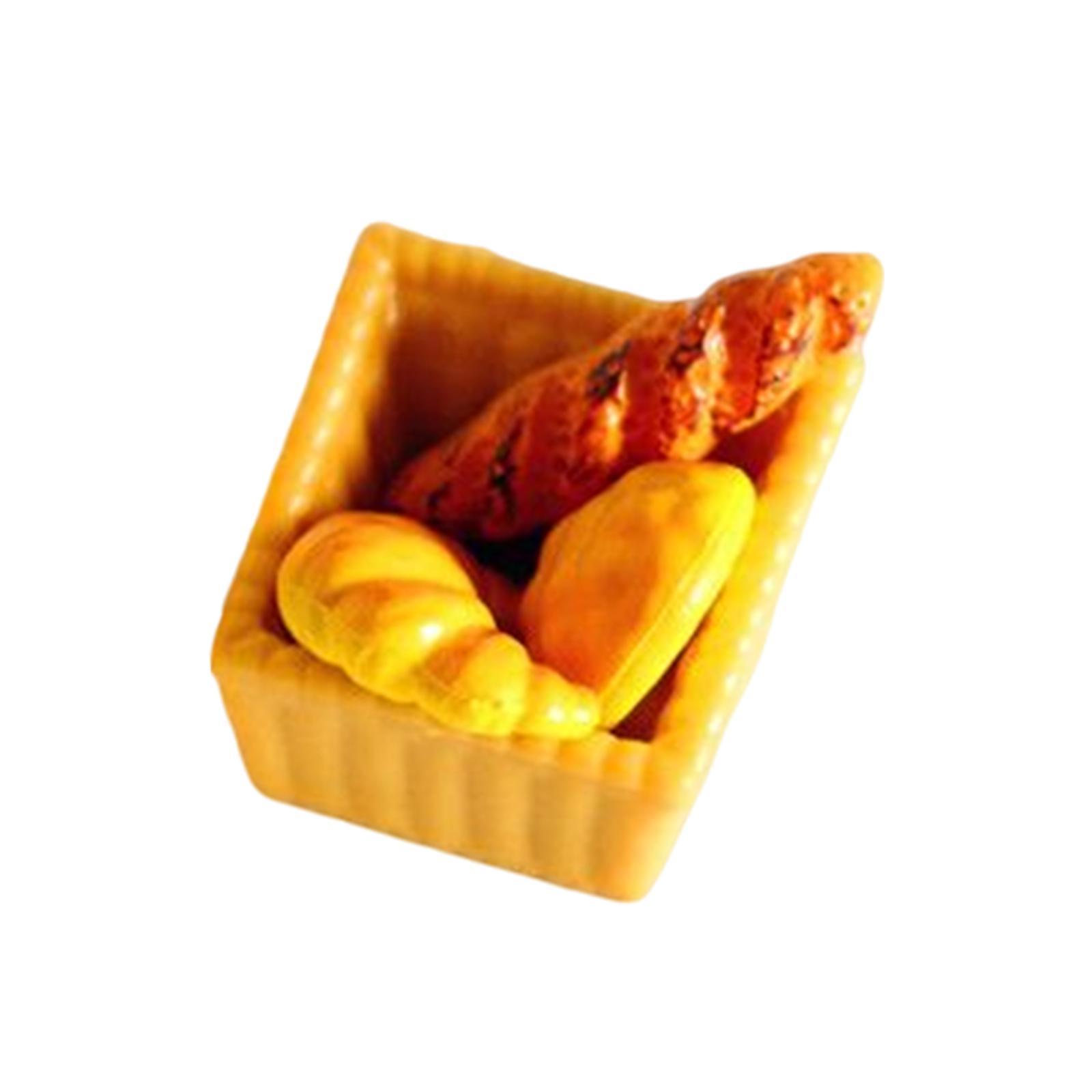 4Pcs 1/6 1/12 Dollhouse Mini Artificial Bread Models Delicate Craft Portable