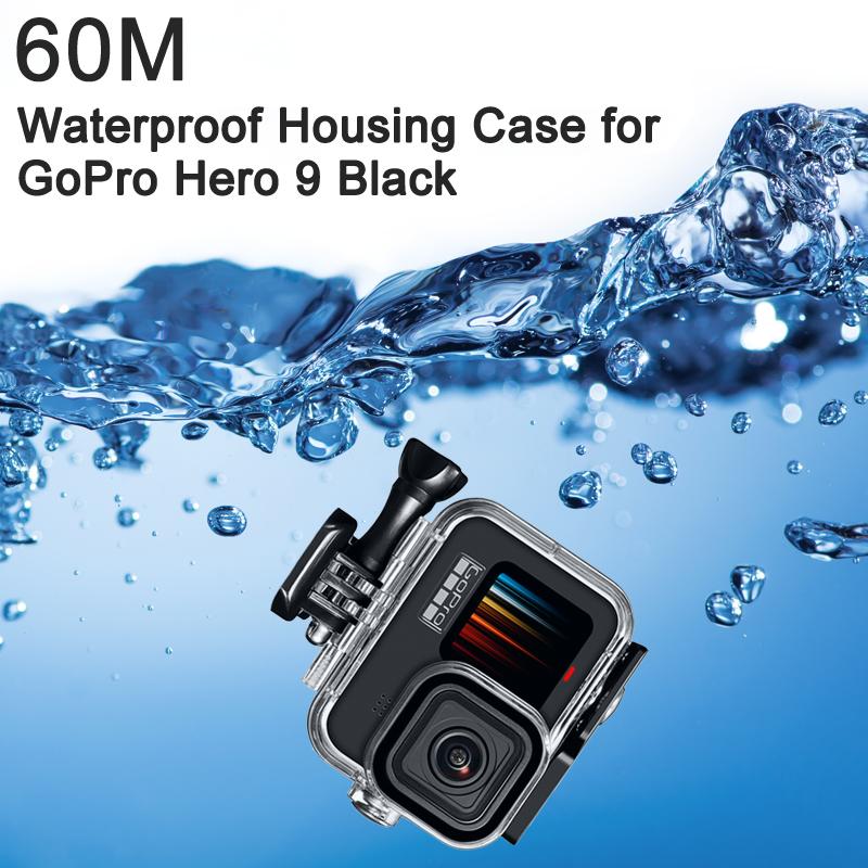 Vỏ nhà ở chống thấm nước cho GoPro Hero 11 10 9 Đen Lặn bảo vệ dưới nước lặn cho Go Pro 10 9 Phụ kiện GoPro9