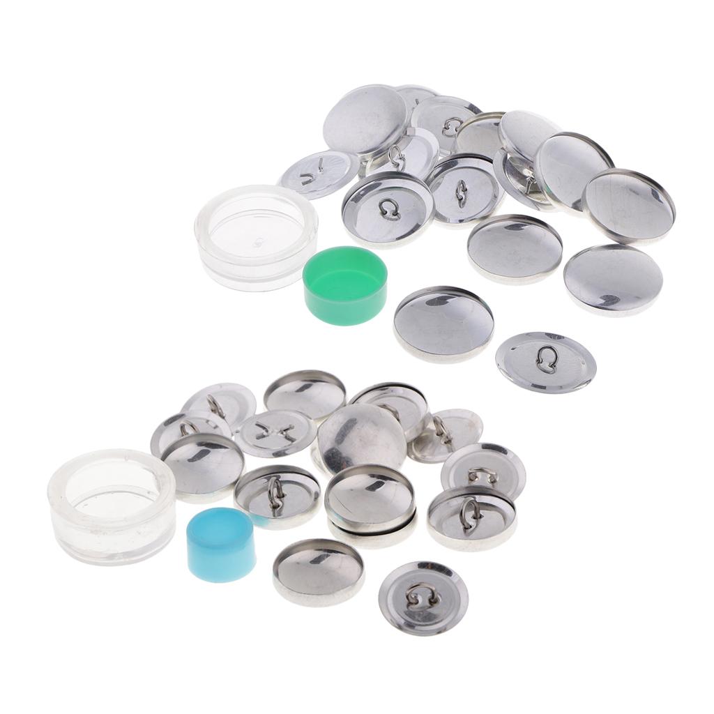20 Miếng 20 Mm 30 Mm Vòng Kim Loại Phối Nút Lắp Ráp Bộ Dụng Cụ Tự Làm Túi Vải Khóa Bộ Dụng Cụ Báo Chí nút Vải