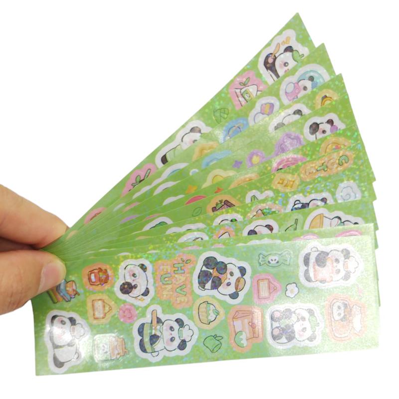 Bộ 10 Tờ Sticker Panda Gấu Trúc - WanLongDa SZ-408