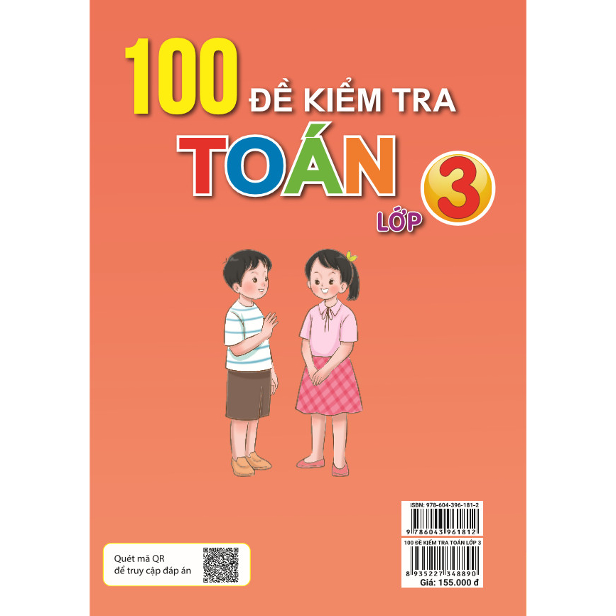 Sách - 100 Đề Kiểm Tra Toán Lớp 3 - Biên soạn theo chương trình GDPT mới - ndbooks