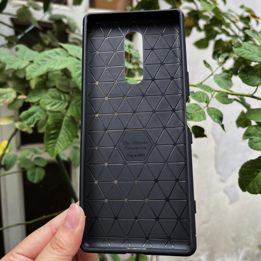 Ốp lưng dành cho Xperia 1 auto focus vân carbon - Hàng nhập khẩu