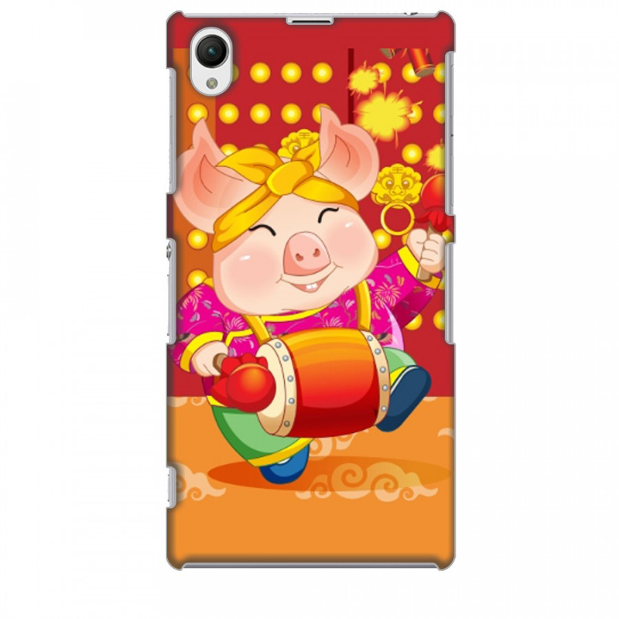 Ốp lưng dành cho điện thoại SONY Z1 Heo Xuân Đánh Trống