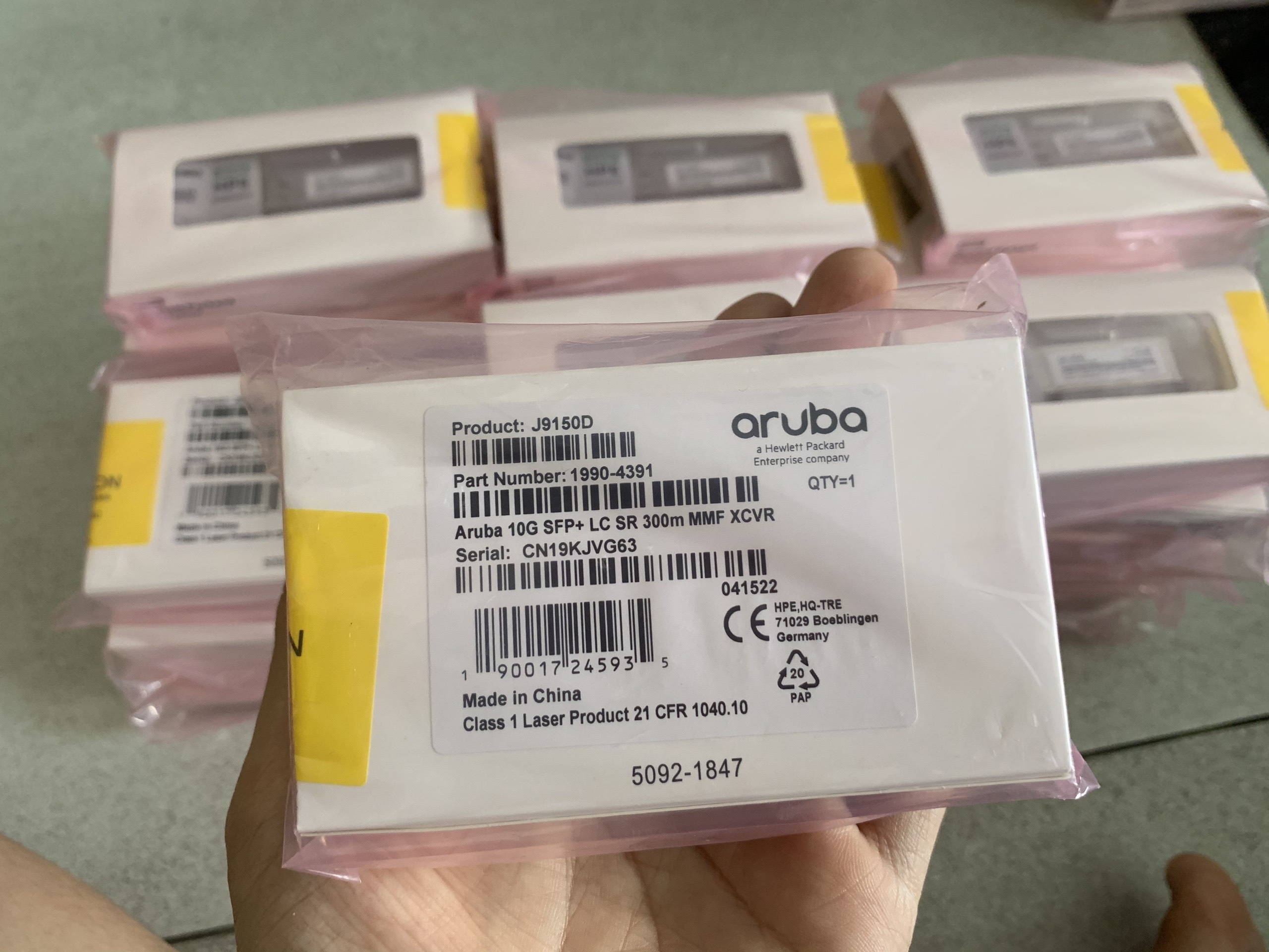 Mô đun quang Aruba J9150D 10G SFP+ LC SR 300m MMF XCVR  hàng nhập khẩu