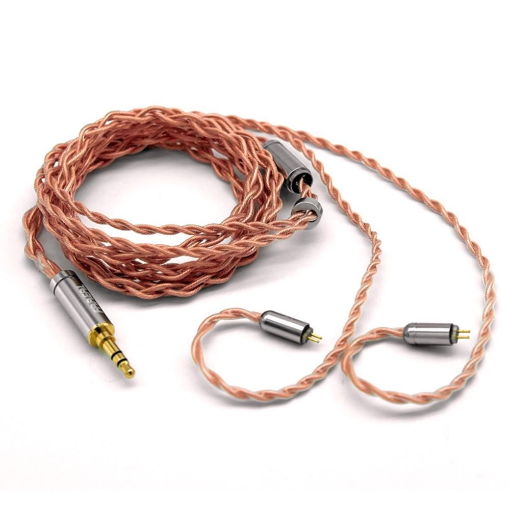 Cáp tai nghe đầu cắm 2.5/3.5/4.5mm 4 lõi đồng tinh khiết mạ vàng với đầu nối 2pin dành cho TFZ/Kinera/TRN/KZ ZST/FAAEAL