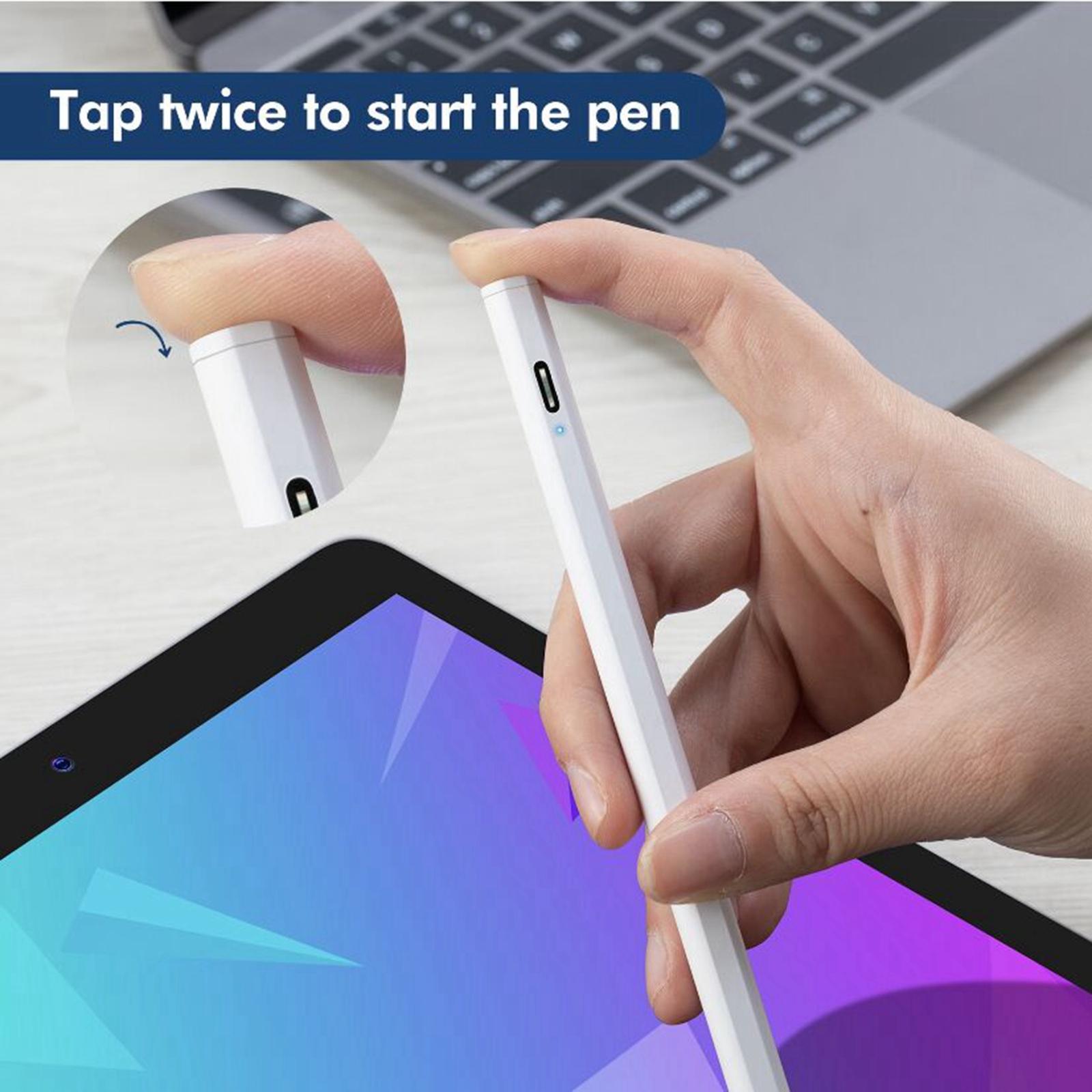Stylus Pen for Touch Screen, Smooth Precision Capacitive Pen Fine Point Built-in Magnet Automatically Attached, for iPad 2018-2019 Above Version